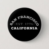 Badge Rond 5 Cm San Francisco Californie (Devant)