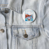 Badge Rond 5 Cm San Francisco, États-Unis, affiche de voyage (En situation)