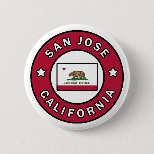 Badge Rond 5 Cm San Jose Californie (Devant)