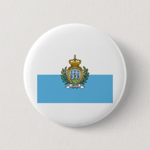 Badge Rond 5 Cm San Marein - Drapeau Saint-Marin