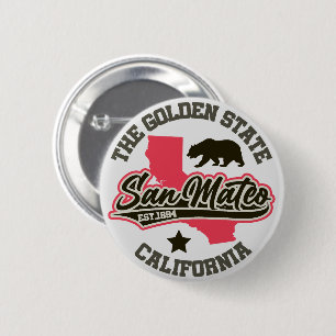 Badge Rond 5 Cm San Mateo, Californie