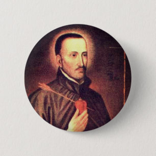 Badge Rond 5 Cm San Roque González de Père Noël Cruz