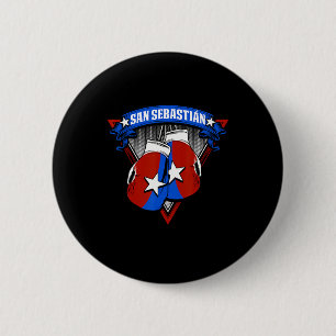 Badge Rond 5 Cm San Sebastian Porto Rico Gants de boxe Puerto Ric