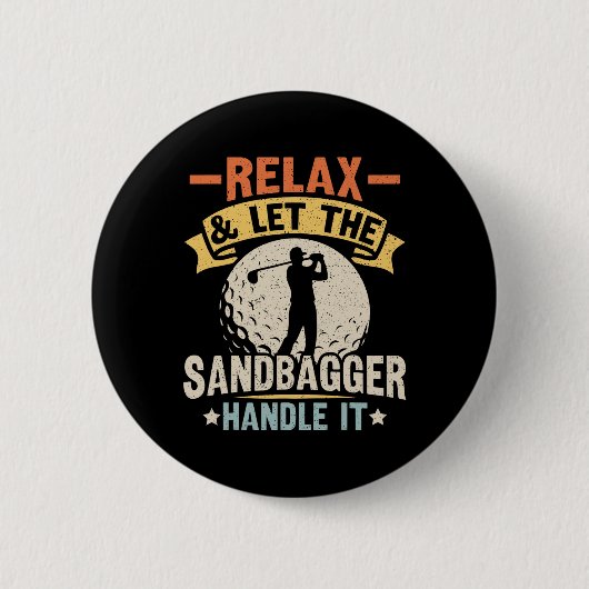 Badge Rond 5 Cm Sandbagger Golf Sandbagger (Devant)