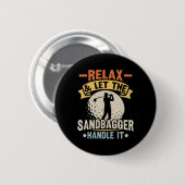 Badge Rond 5 Cm Sandbagger Golf Sandbagger (Devant & derrière)