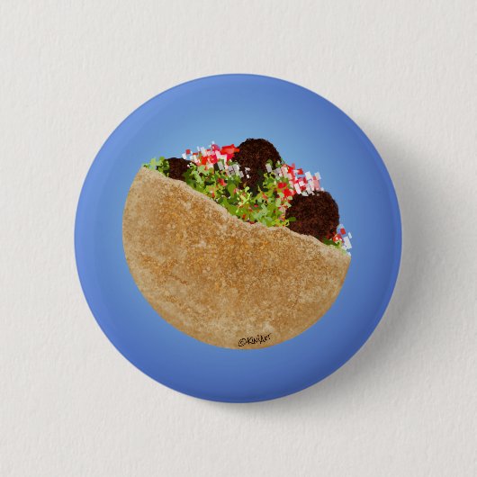 Badge Rond 5 Cm Sandwich KiniArt Falafel (Devant)