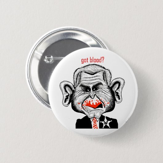 Badge Rond 5 Cm Sang obtenu ? Bouton (Devant & derrière)