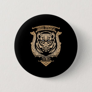Badge Rond 5 Cm Sanglier à entrelacs celtiques - Autocollant symbo
