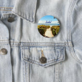 Badge Rond 5 Cm Sanibel Island Floride Plage Océan (En situation)