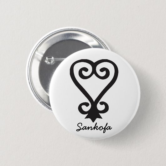 Badge Rond 5 Cm Sankofa Button (Devant & derrière)
