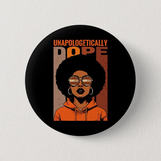 Badge Rond 5 Cm Sans apologisme drogue Black Pride Melanin Africai (Devant)