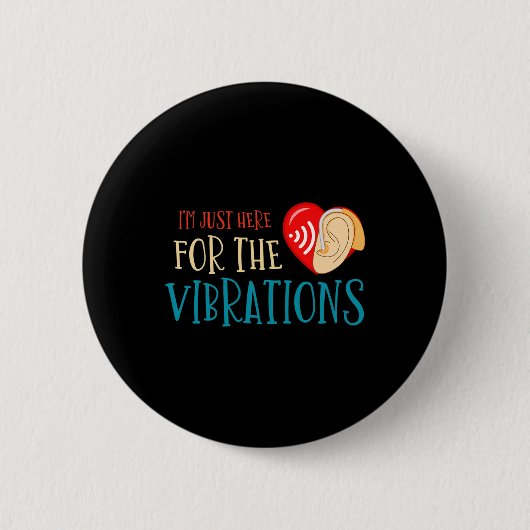 Badge Rond 5 Cm Sans Audience - Sourd - Incapable D'Entendre - Sou (Devant)