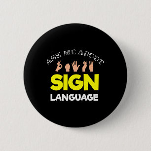 Badge Rond 5 Cm Sans Audience - Sourd - Incapable D'Entendre - Sou