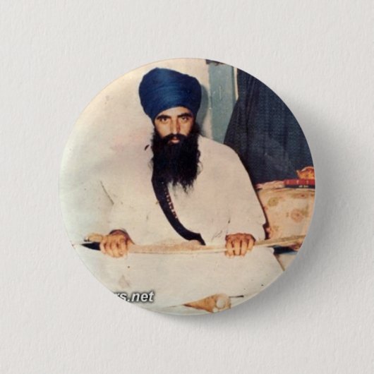 Badge Rond 5 Cm Sant Jarnail Singh Ji Khalsa Bhindranwale (Devant)