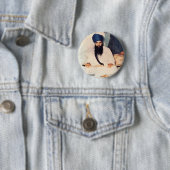 Badge Rond 5 Cm Sant Jarnail Singh Ji Khalsa Bhindranwale (En situation)