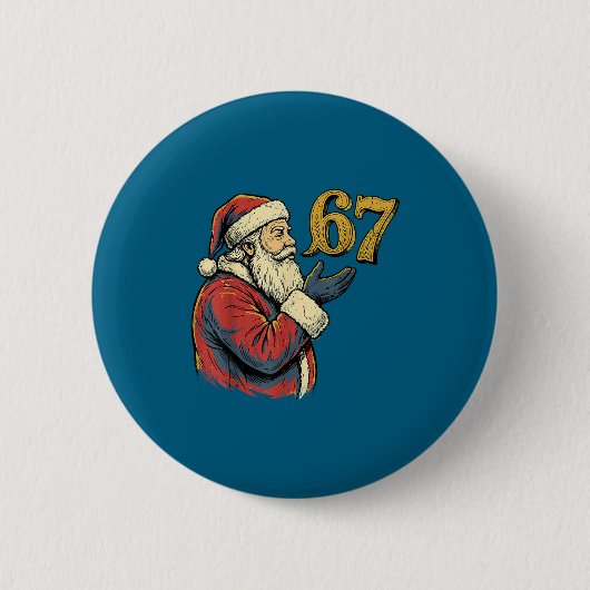 Badge Rond 5 Cm Santa 67 Number Funny Christmas Meme Se  (Devant)