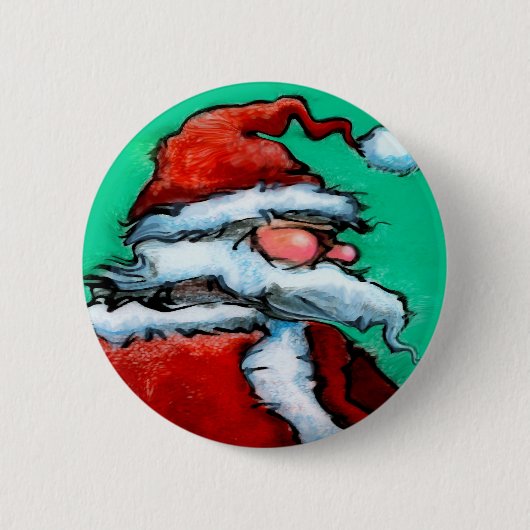 Badge Rond 5 Cm Santa Claus (Devant)