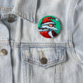 Badge Rond 5 Cm Santa Claus (En situation)