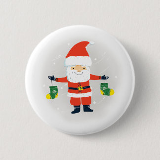 Badge Rond 5 Cm Santa Claus