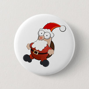 Badge Rond 5 Cm Santa Claus