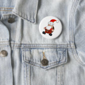 Badge Rond 5 Cm Santa Claus (En situation)