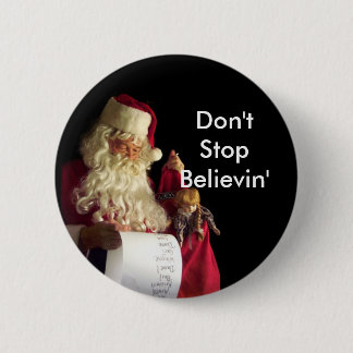 Badge Rond 5 Cm santa_claus_a_christmas_present, ne font pas