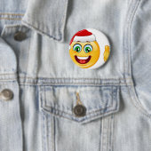 Badge Rond 5 Cm santa claus emoji (En situation)