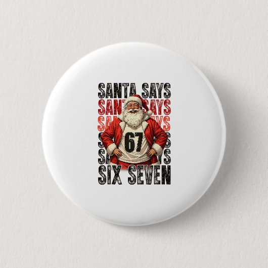 Badge Rond 5 Cm Santa Dit Six Sept (Devant)