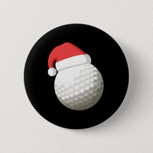 Badge Rond 5 Cm Santa Hat Christmas Golf