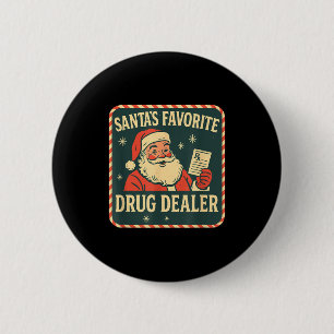 Badge Rond 5 Cm Santa Médicament préféré Er Noël Pharmacie Tech In
