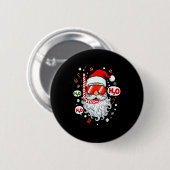 Badge Rond 5 Cm Santa Scuba Diving Equipment Funny Scuba Diver Chr (Devant & derrière)