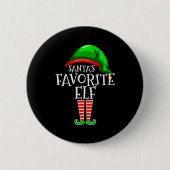 Badge Rond 5 Cm Santa's Favorite Elf Group Matching Family Christm (Devant)