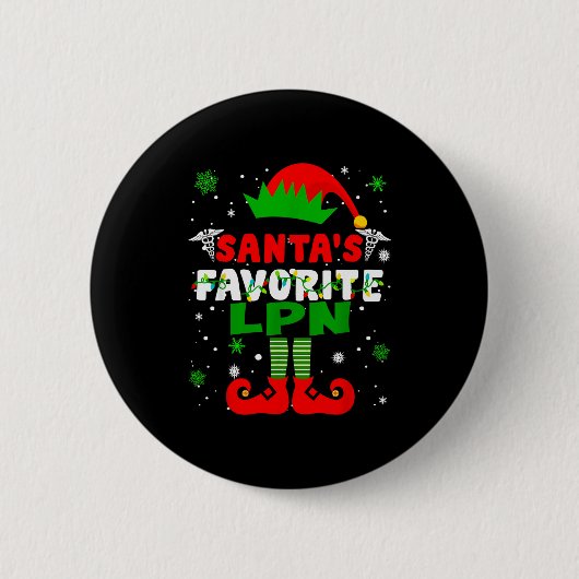 Badge Rond 5 Cm Santa's Favorite Lpn Funny Christmas  (Devant)