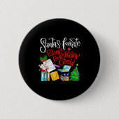 Badge Rond 5 Cm Santa's Favorite Patient Registration Crew Access  (Devant)