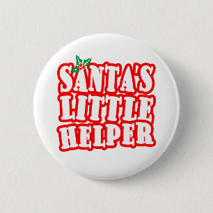Badge Rond 5 Cm Santas Little Helper