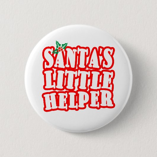 Badge Rond 5 Cm Santas Little Helper (Devant)