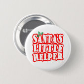 Badge Rond 5 Cm Santas Little Helper (Devant & derrière)