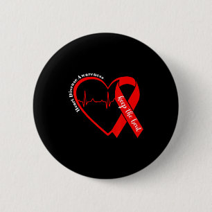 Badge Rond 5 Cm Santé cardiaque Maladie cardiaque Sensibilisation