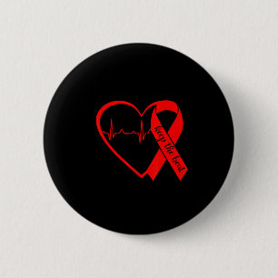 Badge Rond 5 Cm Santé cardiaque Sensibilisation à la maladie cardi