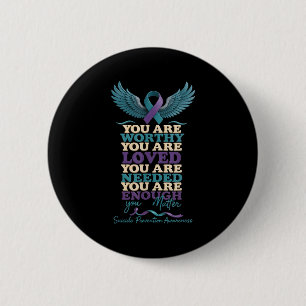 Badge Rond 5 Cm Santé mentale Soutien Prévention du suicide Sensib