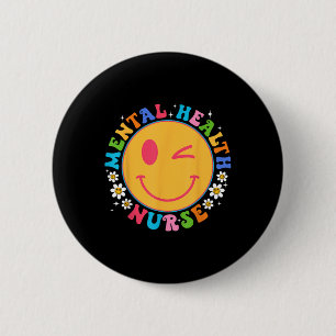 Badge Rond 5 Cm Santé mentale super Infirmière Sensibilisation à l
