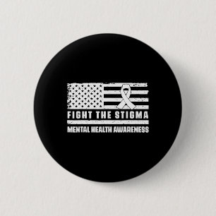Badge Rond 5 Cm Santé Ruban Usa Drapeau Nous Portons Vert Santé Me