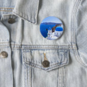 Badge Rond 5 Cm Santorin (En situation)