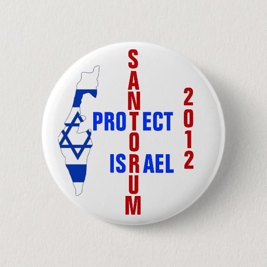 Badge Rond 5 Cm Santorum 2012 (Devant)