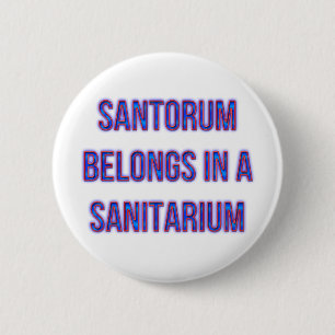 Badge Rond 5 Cm Santorum appartient dans un sanatorium