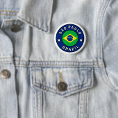 Badge Rond 5 Cm São Paulo Brésil (En situation)