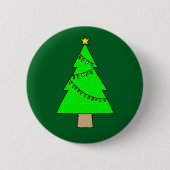 Badge Rond 5 Cm Sapin de Noël (Devant)