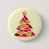 Badge Rond 5 Cm Sapin de Noël d'art moderne élégant (Devant)