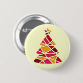 Badge Rond 5 Cm Sapin de Noël d'art moderne élégant (Devant & derrière)