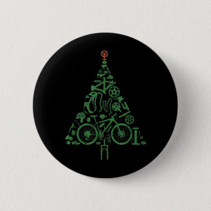 Badge Rond 5 Cm Sapin de Noël pour vélos pour cyclistes sur route